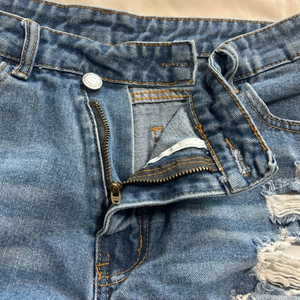 SHEIN distressed denim
